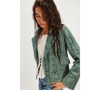 Lotty Jacquard Jacket at Free People in Steel Sea, Size: Small - female