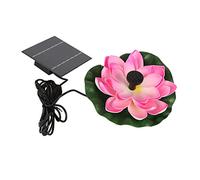 Lotu Flower Solar Water Pump, 1.4W Landscaping Floating Solar Bird Bath Fountain Artificial Floating Lotu Flowers Water Pump for Fish Pond Garden Patio Aquarium