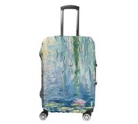 Lotues Willow Trees Water Lilies Luggage Cover for Suitcase Protector Washable S