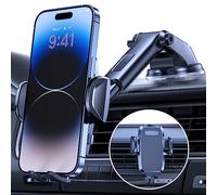 LOTUNY Car Phone Holder, Universal Mobile Phone Holder for Car, 3 in 1 Automobile Mount for Dashboard Windshield Air Vent, Compatible with iPhone Samsung Google and All 4.0 to 7.2 inches Smartphones