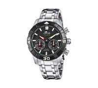 Lotus 18810/2 Connected Collection, 45 mm Black Case with Steel Strap for Men