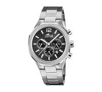 Lotus Watches Men's Analogue Quartz Chronograph Watch L18847/3 Black Dial Stainless Steel Strap