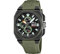 Lotus 18976/1 Mens Carbon Fiber Chronograph Watch with Leather Strap | Quartz Movement, Chronograph, Calendar, High Resistance Mineral Glass, Water Resistant 10 ATM 18976/1 Chrono