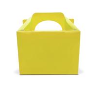 Lotus 20 x Children/Kids Plain Coloured Party Boxes Carry Food Meal Fun Picnic Birthday Wedding Favour/Baby Shower Party Halloween Trick or Treat Box Loot Bag (Yellow)