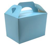 Lotus 20 x Children/Kids Plain Coloured Party Boxes Carry Food Meal Fun Picnic Birthday Wedding Favour/Baby Shower Party Halloween Trick or Treat Box Loot Bag (Baby Blue)