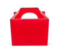 Lotus 20 x Children/Kids Red Striped Party Boxes Carry Food Meal Fun Picnic Birthday Wedding Favour/Baby Shower Party Halloween Trick or Treat Box Loot Bag (Red)