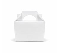 Lotus 30 x Children/Kids Plain Coloured Small Party Boxes Carry Food Meal Fun Picnic Birthday Wedding Favour/Baby Shower Party Halloween Trick or Treat Box Loot Bag (White)