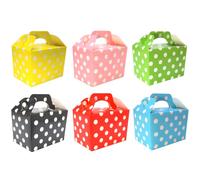 Lotus 40-Pack Colorful Polka Dot Party Boxes for Kids - Fun & Versatile Loot Bags for Birthdays, Weddings, Baby Showers, Halloween & Special Events - for Treats & Festive Celebrations(Mixed Colors)