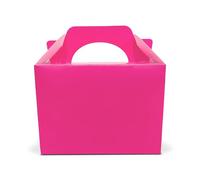 Lotus 5 x Children/Kids Plain Coloured Party Boxes Carry Food Meal Fun Picnic Birthday Wedding Favour/Baby Shower Party Halloween Trick or Treat Box Loot Bag (Neon Pink)