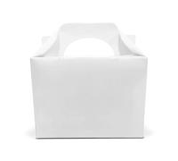 Lotus 500 x Children/Kids Plain Coloured Party Boxes Carry Food Meal Fun Picnic Birthday Wedding Favour/Baby Shower Party Halloween Trick or Treat Box Loot Bag Full Carton Bulk Buy Price (White)