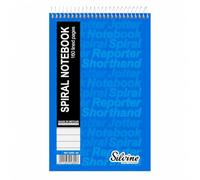 Lotus 8 x 5 Inch Reporter’s Spiral Shorthand Notebooks, Pack of 12, 160 Pages, Feint Ruled Notepads for Office, School & Interviews