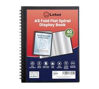 Lotus A5 50% Recycled 40 Pocket Fold Flat Spiral Bound Display Book, lot-78279 (4)