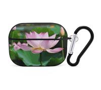 Lotus Airpod Pro Case AirPods 2 Case for Women Hard Shell Protective Cover with Carabiner Keychain Compatible with AirPods Case 2nd 1st Generation, Front LED Visible Black