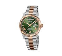 Lotus L18856/3 Men's Green Dial Day Date Two Tone Wristwatch