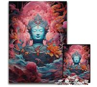 Lotus And Buddha Statue Puzzles for 1000 Piece Paper Puzzles Brain Challenge Game for Teenagers & Family Interaction 1000 PCS(38x26cm)