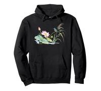 Lotus and Kingfisher Pullover Hoodie