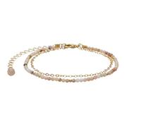 Lotus and Luna 2MM Master Healer Energy Chakra Healing Dainty Layered Bracelet with Real Stones Jade, Pearl, Rose Quartz, Amethyst, Moonstone, 8 inch, Emotional Balance, Amethyst