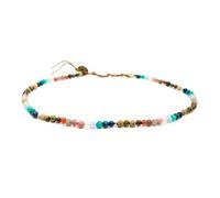 Lotus and Luna 7 Chakra Necklace for Women - Healing Crystal Necklace with Genuine Stones (Master Healer) to Bring Balance and Healing to Mind and Body - Handmade Jewelry Gift, One Size, Stone, Cotton