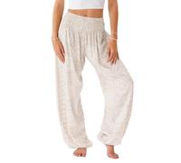 Lotus and Luna Women's Harem Pants Thai Pants for Beach & Lounge High Waisted Flowy Boho Pants Genie Pants Yoga Pants, Koh Lipe, M Petite