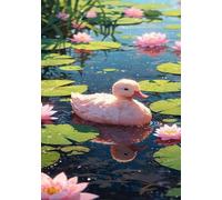 Lotus Animal Duck 50 Piece Jigsaw Puzzle for Adults, Creativity, Challenging and Difficult Puzzle, Brain Teaser Puzzles for Adults 50 Pieces for The Whole for Women, Men