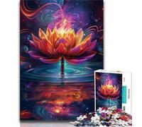 Lotus Art 1000 Piece Jigsaw Puzzles for Teenagers,Help The Brain Exercise Addictive Toys to Cultivate Patience Unique Challenge Game (38x26cm)