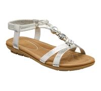 Lotus Silver 'bettina' Flat Sandals Silver