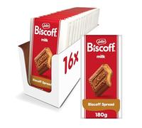 Lotus Biscoff Belgian Milk Chocolate, With Smooth Biscoff Cream, 16 Individually Wrapped 180g Bars, 2.9kg