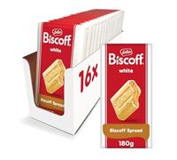 Lotus Biscoff Belgian White Chocolate, With Smooth Biscoff Cream, 16 Individually Wrapped 180g Bars, 2.9kg