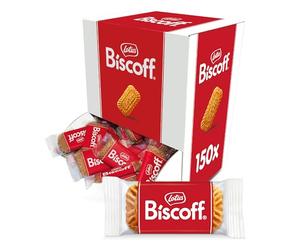 Lotus Biscoff, Caramelised Biscuit, 150 Indivually Wrapped Biscuits, Ingredients from Natural Origins, Vegan, Nut Free Recipe, 937.5g