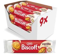 Lotus Biscoff - Sandwich Biscuits - 15 Sandwich Biscuits Per Pack - Ingredients from natural origin - Vegan - No colours or added flavours - 9x150g - 1,35kg (1 Box, With Vanilla Cream Filling)