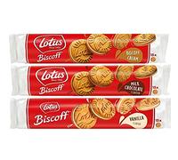 Lotus Biscoff Sandwich Cream Biscuits - Mixed of Vanilla, Biscoff & Milk Chocolate | 150g each | Pack of 3