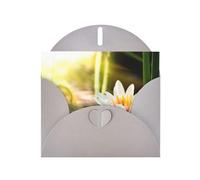 Lotus Blossom Printing Holiday Love Buckle Pearl Paper Bulk With Envelopes Greeting, Thinking Of You Cards 4 X 6inch