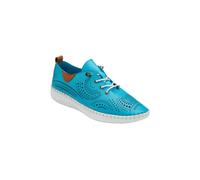 Lotus Women's Blue Leather 'Tassia' Casual Shoes | Size: 7 Lotus Blue 7