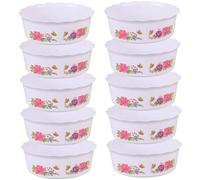 Lotus Bowl Planter, 10Pcs Water Lily Narcissus Planting Bowls without Drain, Chinese Style Hydroponic Round Decorative Pan for Water Lily Narcissus Planting/6.7x2in