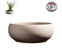 Lotus Bowl Planter, Ceramic Lotus Bowls For Indoor Planting In Water For Succulents, Indoor Plants, Modern Home Decor (C)