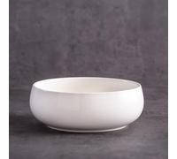 Lotus Bowl Planter, Large Ceramic Hydroponic Bonsai Bowl for Water Planting, Retro Flow Glaze Design, Perfect for Lotus, Succulents (White)