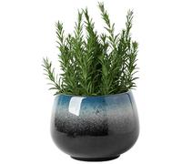 Lotus Bowl Planter, Round Ceramic Plant Pots, Vintage Decorative Lotus Flower Bowl with Non Slip Base for Hydroponics Succulent Plants(Style 2)