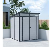 Lotus Canto Pent Plastic Garden Shed - 6x6ft - Grey