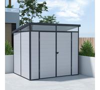 Lotus Canto Pent Plastic Garden Shed - 8x6ft - Grey