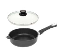 Lotus Cast Iron Pan High-Rim Pan Ø24cm W 18.5cm H 7.5cm Made in Germany +Lid