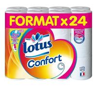 Lotus Confort Aquatube Toilet Paper White 24 Rolls (Pack of 4 or 96 Rolls)