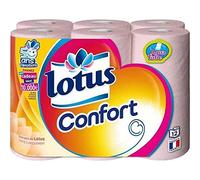 Lotus Confort Pink and White 12 Rolls (Pack of 2 or 24 Rolls)