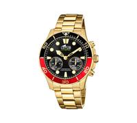 Lotus 18802/4 Connected Collection, 44.5 mm Black Case with Plated Steel Strap for Men
