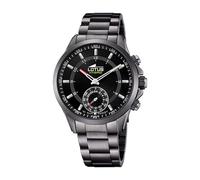LOTUS Watch Model 18807/2 from The Connected Collection, 43 mm Black case with Grey Steel Strap for Men