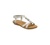 Lotus 'daria' Flat Open-Toe Sandals In Silver Silver