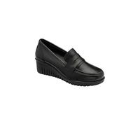 Lotus 'detroit' Leather Wedge Shoes In Black Black 3