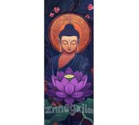Lotus Diamond Art Kits for Adults/Beginner, 50 X 20 cm Large Dimond Picture Art for Wall Decor, Zen Diamond Painting Kit for Kids, DIY 5D Diamond Painting Embroidery Cross Stitch for Room Decor