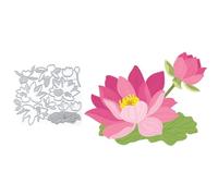 Lotus Die Cuts for Card Making, Plant Metal Cutting Dies for Paper Scrapbooking, DIY Stencils for Album Party Wedding Festivals Decoration