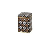 Lotus Dream - Retro/Vintage Style Square Tea Caddy/Kitchen Storage Tin - Copper & Cream (50 g)