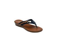 Lotus 'esino' Toe-Post Wedge Sandals In Navy Navy